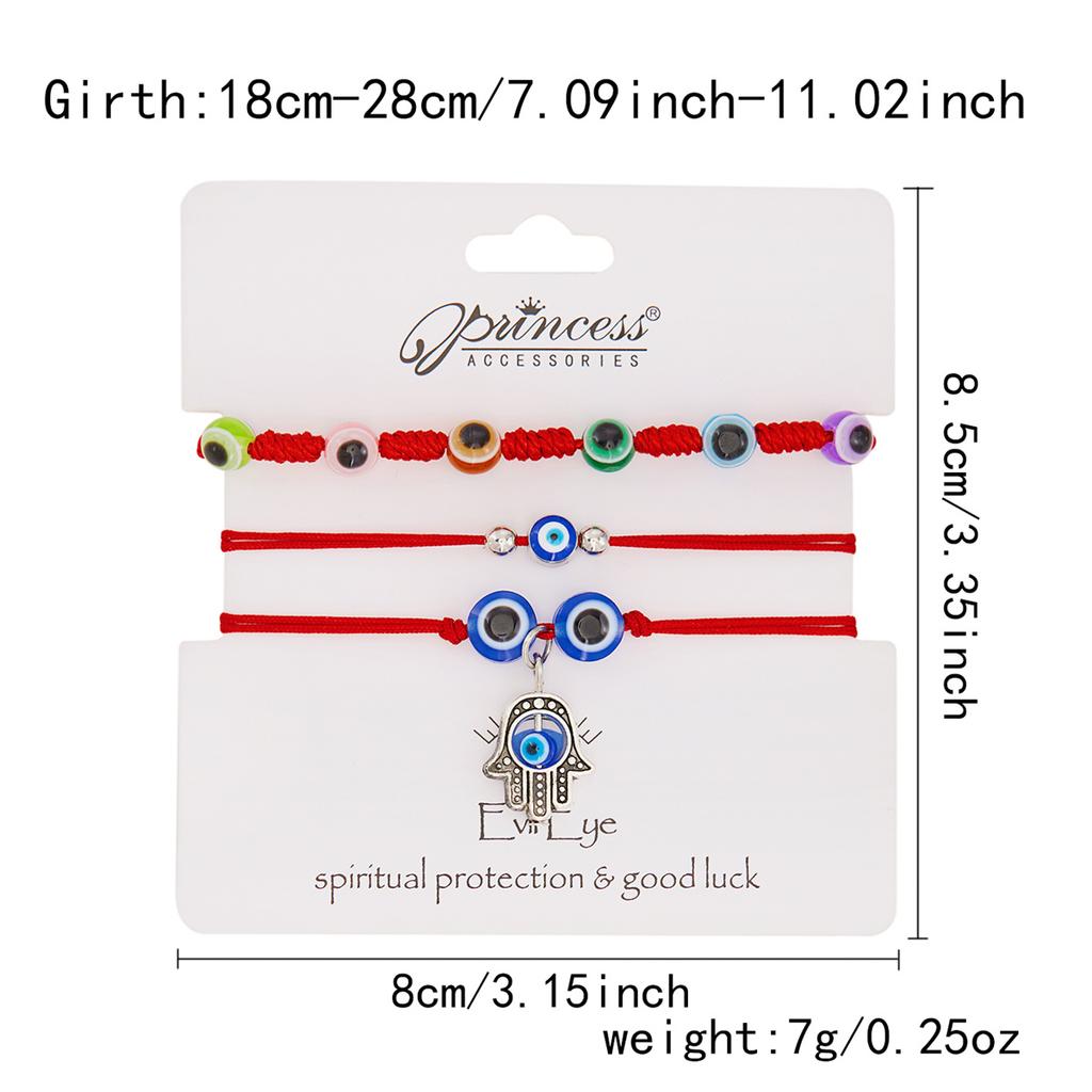 Lucky Red String Turkish Evil Blue Eyes Bracelets For Women Men Hand-woven Good Luck Amulet Demon Eye Bangles Friendship Jewelry