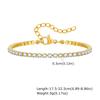 French Niche Shiny Zircon Tennis Chain Bracelet, High-End Light Luxury Necklace, Stainless Steel Jewelry Women'S Br-1241