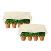 Cold weather protective cover for garden plants designed to guard against frost damage with a secure and fitting