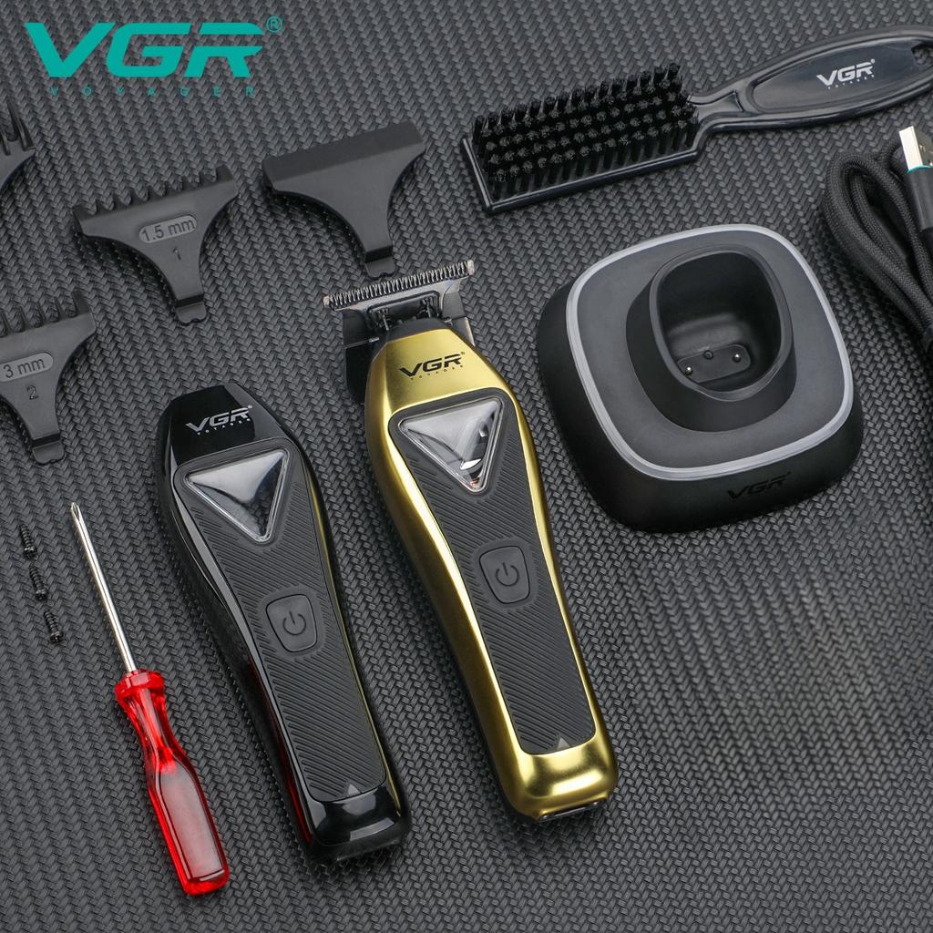 VGR Professional Hair Trimmers Rechargeable Hair Clippers Charging Base Electric Clippers Hair Trimmer for Men Brushless Home Razor Shaver V-994