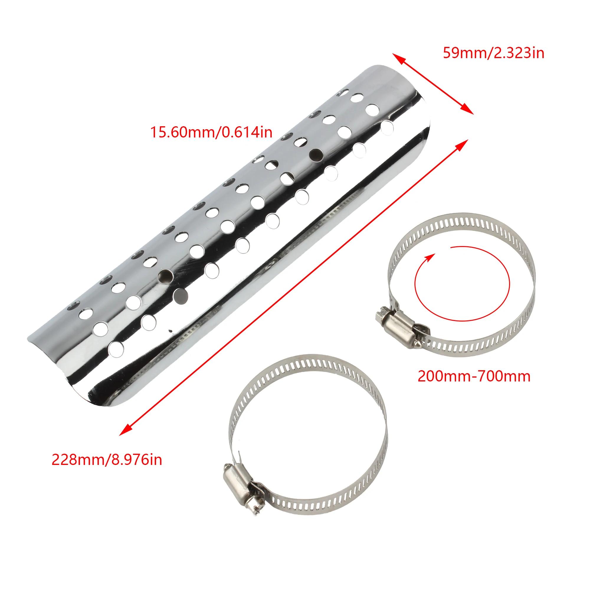 For Iron Horse 400 Motorcycle Retro Exhaust Pipe Heat Shield Aluminum Alloy Motorbike Exhaust Anti Scalding Protection
