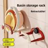 יחידה אחת מתקן טלסקופי מתקפל לאמבטיה, לשירותים, לכיור, מדף לשירותים, מתקן אחסון