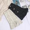 2023 Plaid Tweed High-Waisted Fishtail Mini Skirt