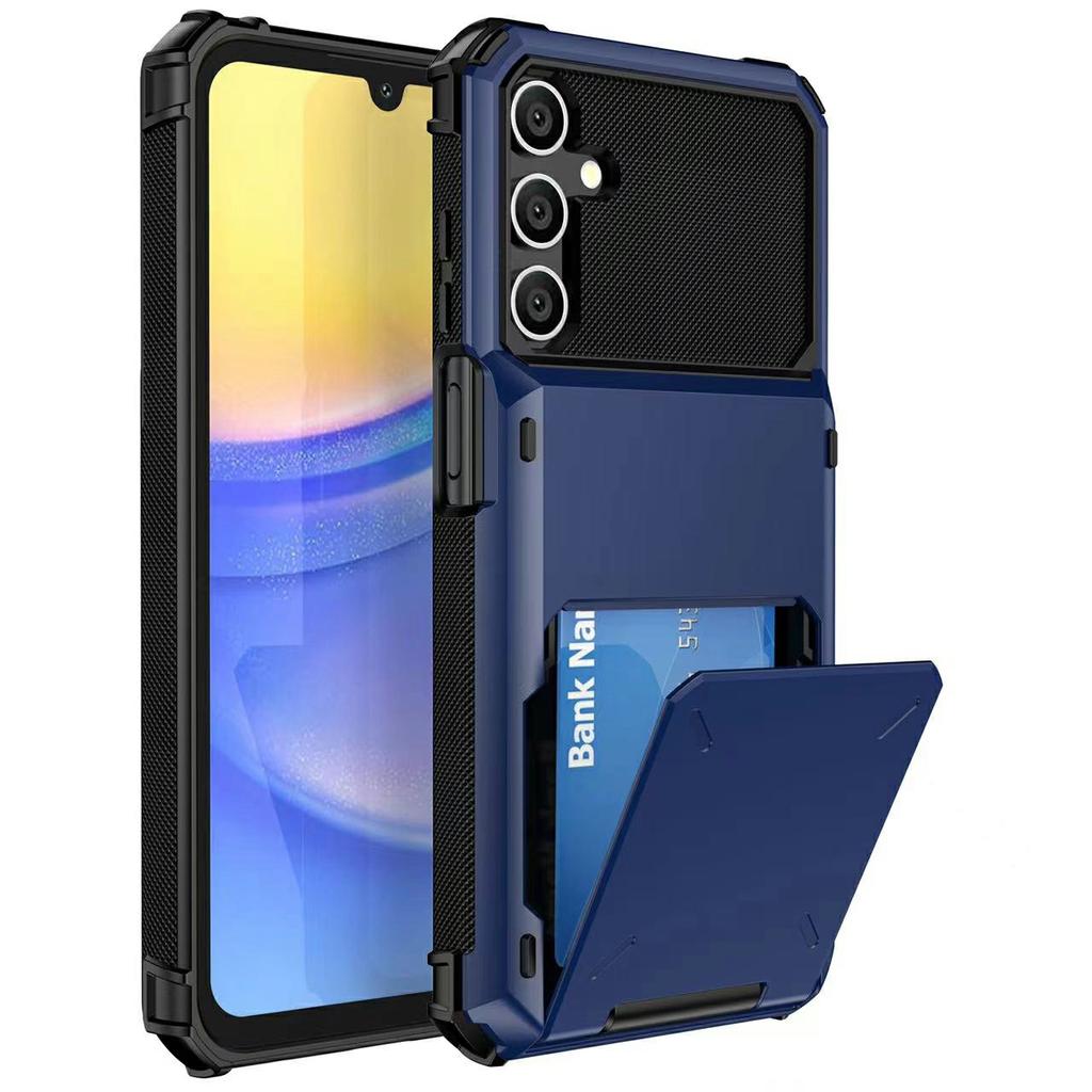 For Samsung Galaxy S26+ Case PC + TPU Dual Layer Back Phone Cover with Card Holder