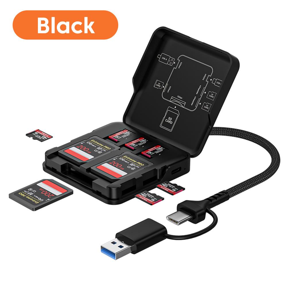 Xiaomi 5 Slot Portable USB/Type-C3.0 Memory Card Case high-speed Micro SD TF Card Holder Storage Box for SD/TF Card