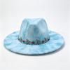 Hot-selling Tie-dye American Western Cowboy Hat New Butterfly Chain Accessories Personalized Versatile Fashion Cowboy Hat