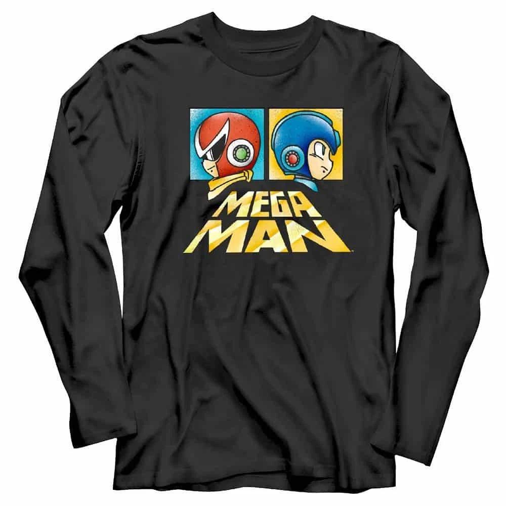 Megaman v Proto Man Long Sleeve T Shirt L