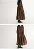 Japanese Style Corduroy Doll Collar Autumn A-Line Long-Sleeve Dress