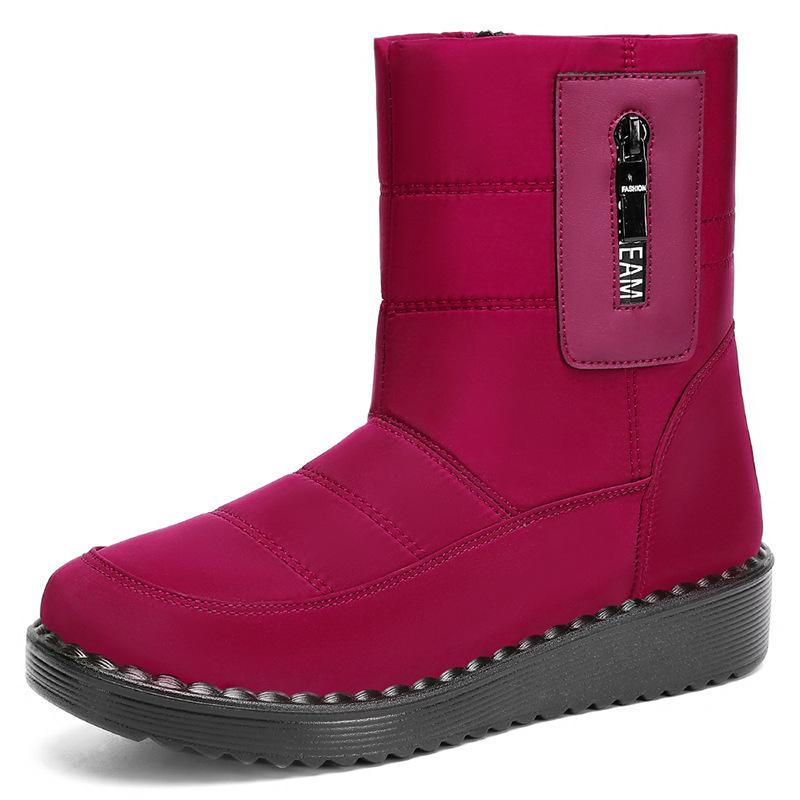 Cotton Shoes Long Cotton Boots Fleece and Thickened Long Boots Warm Sports Snow Boots