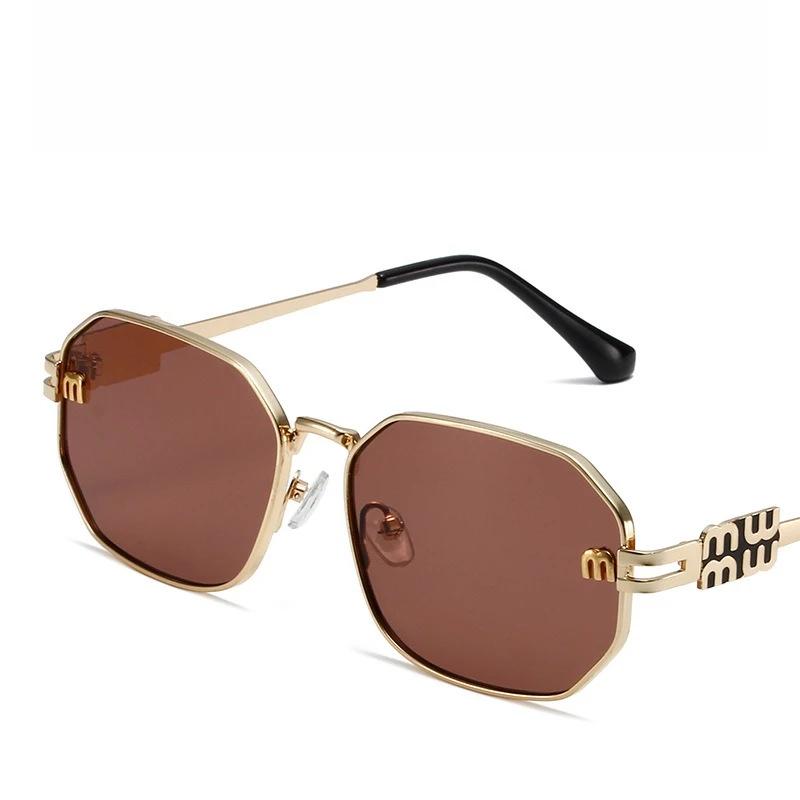 Advanced Polygonal Sunglasses Elegant Metal UV400 Sun Protection Fashion Street Photography Travel Beach Shades Glasses