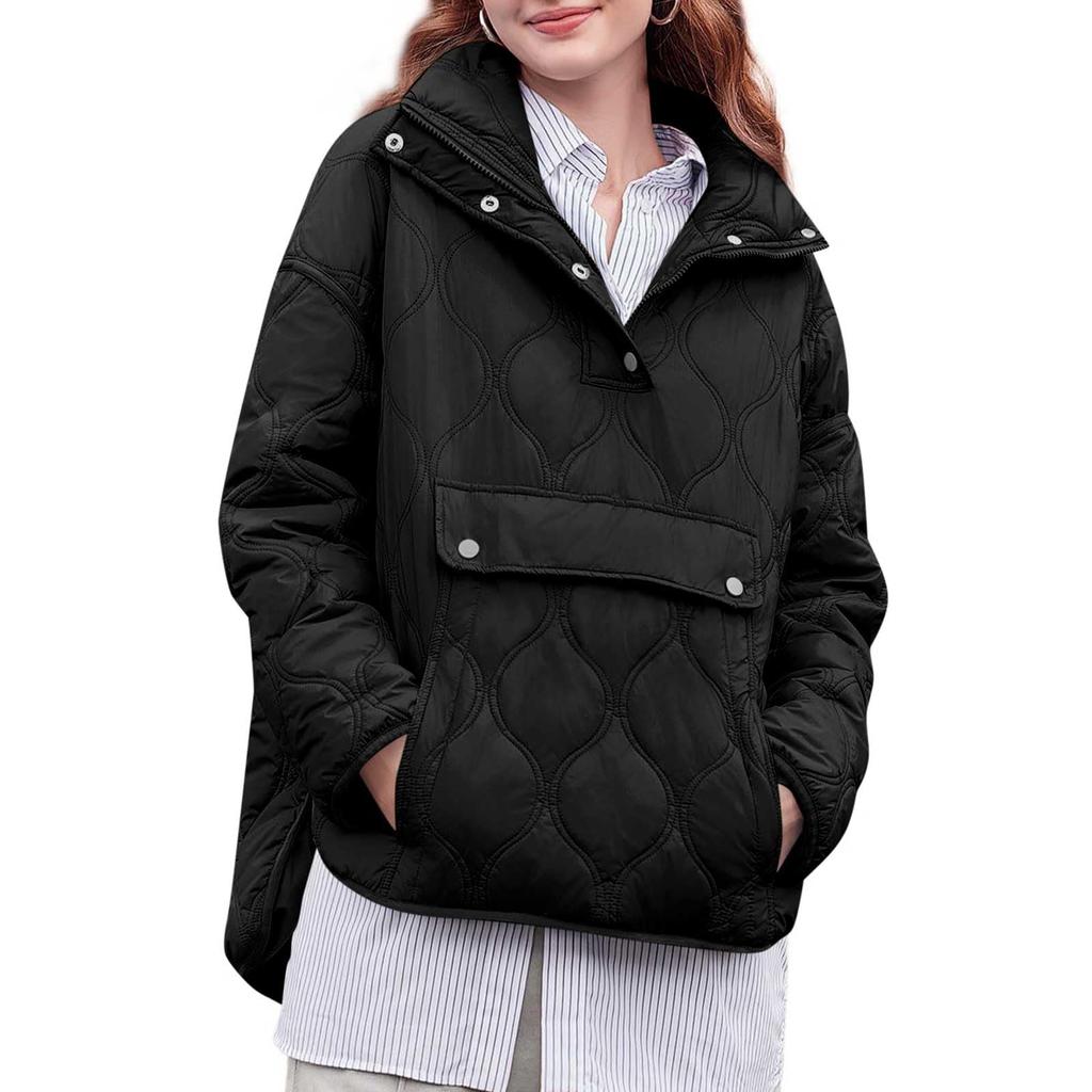 Women's Top Half Zipper Casual Solid Color Long Sleeved Top