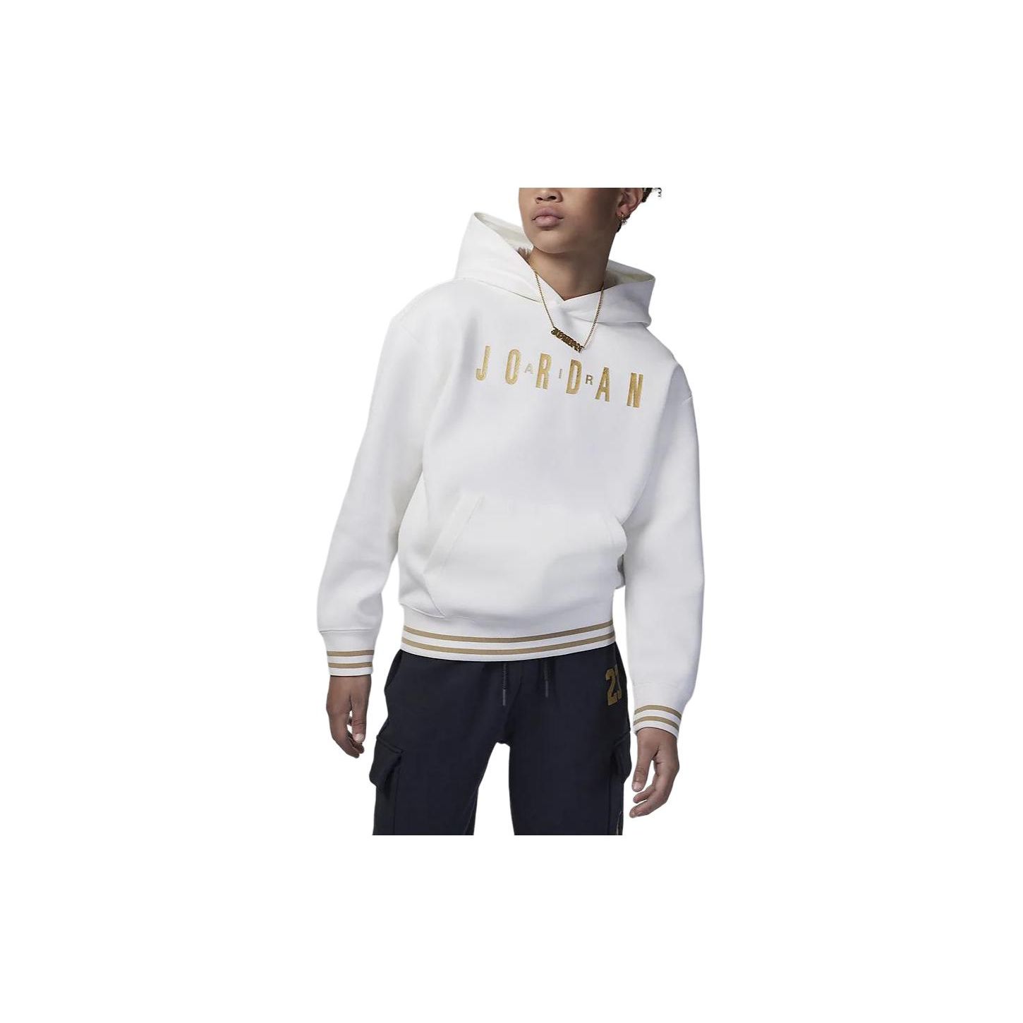 

Jordan MJ Chinese New Year Lettered Hoodie Kids Hoodies Sail-White HJ7974-133 L