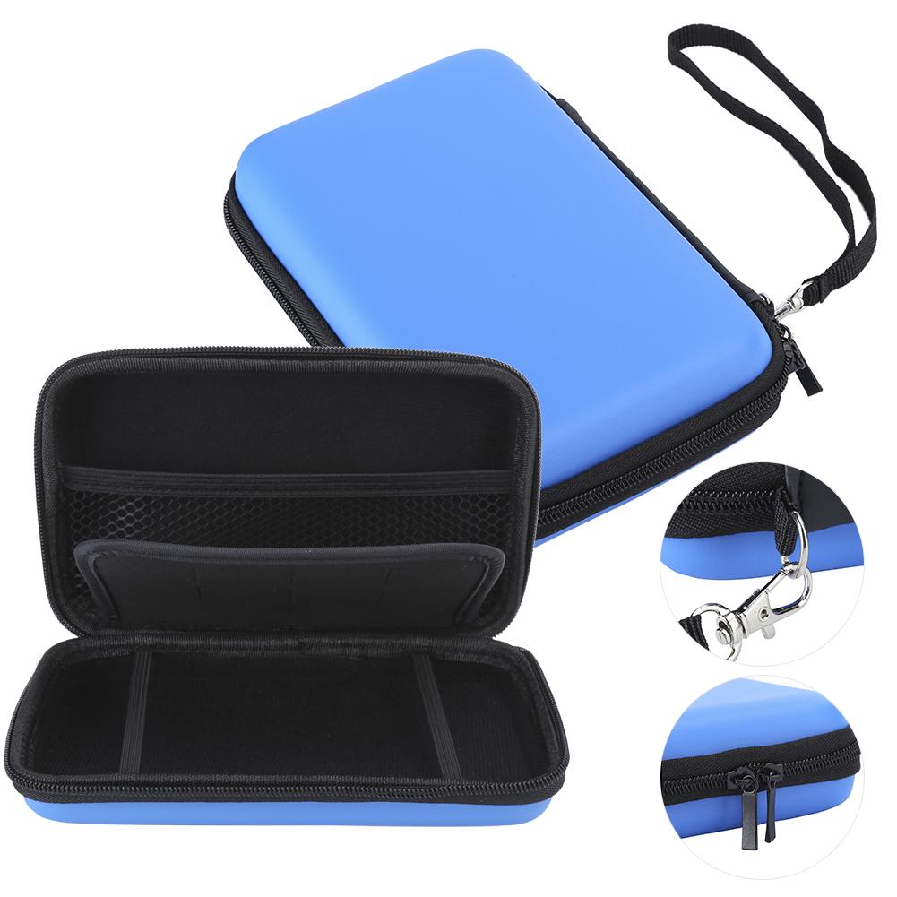 2Pcs EVA Protective Hard Package Portable Storage Bag for Nintendo 3ds XL Game Consoleblue
