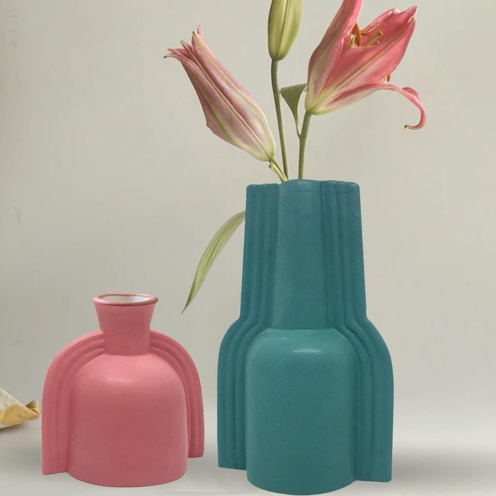 Okřídlené keramické vázy na květiny | pro domácí dekoraci (Balení po 2 | Vícebarevné)