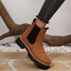 Neue Damen-Herbst-Chelsea-Ankle Boots im britischen Stil aus Wildleder, modische, vielseitige kurze Lederstiefel