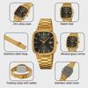 Luxury Mens Quartz Calendar Watches Stainless Steel Strap Waterproof Analog Display Fashion Casual Wristwatch