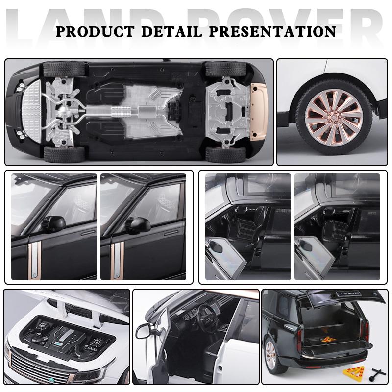 1/18 Scale Land Rover Range Rover SV2022 Alloy Diecast Model Car Metal Large Home Trendy Decoration Holiday Gifts with Boyfriend Kids