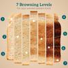4 Slice Toaster with 7 Browning Levels, Bread Toaster with Removable Crumb Tray, Grey