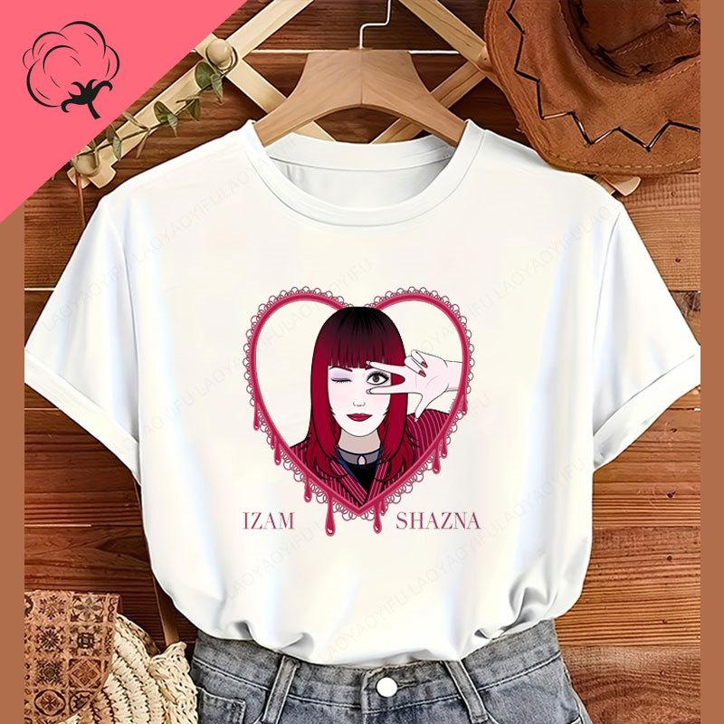 

SHAZNA IZAM Band T Shirt Visual Kei Melty Love T Shirt Short Sleeve Tee Summer Clothes Kawaii Goth Tshirts Unisex Women Tee S