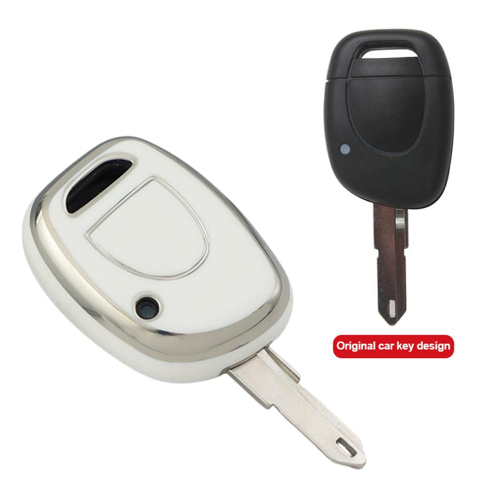 Car Key Cover Case Shell Fob NO Chip Key Protection Keyless Keychain TPU For Renault Twingo Clio Kangoo Master Accessories