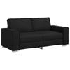 Two Seater Sofa Black 180 Cm Artificial Leather