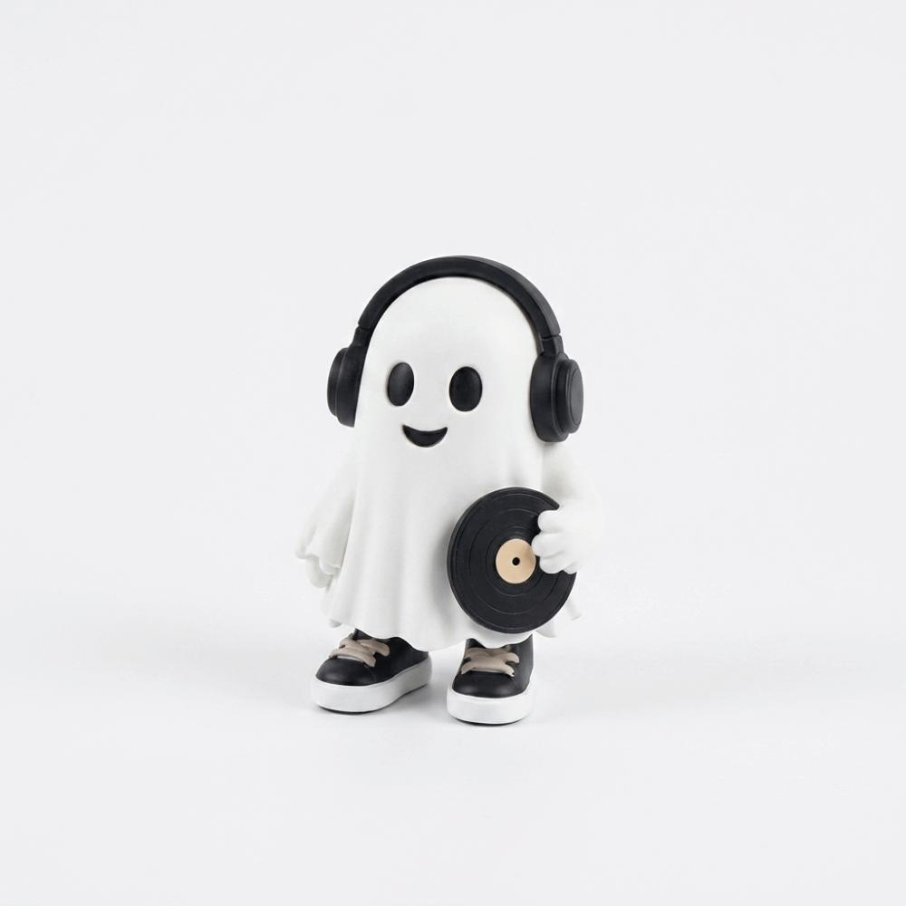 Smooth Finish Ghost Figurine Polished Craftsmanship Halloween Decor Mini Figurine Seasonal Decor