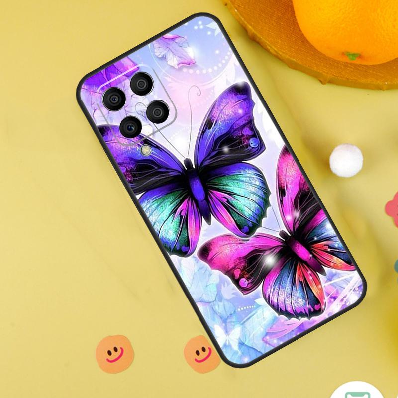 Black Beautiful Butterfly Case For Samsung Galaxy M31 M32 M12 M52 M21 M15 M55 M56 M36 M16 M06 M13 M33 M53 M14 M34 M54