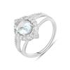 Anello in argento con topazio naturale 3.083ct (2129646) 3,63 gr. 925 campioni