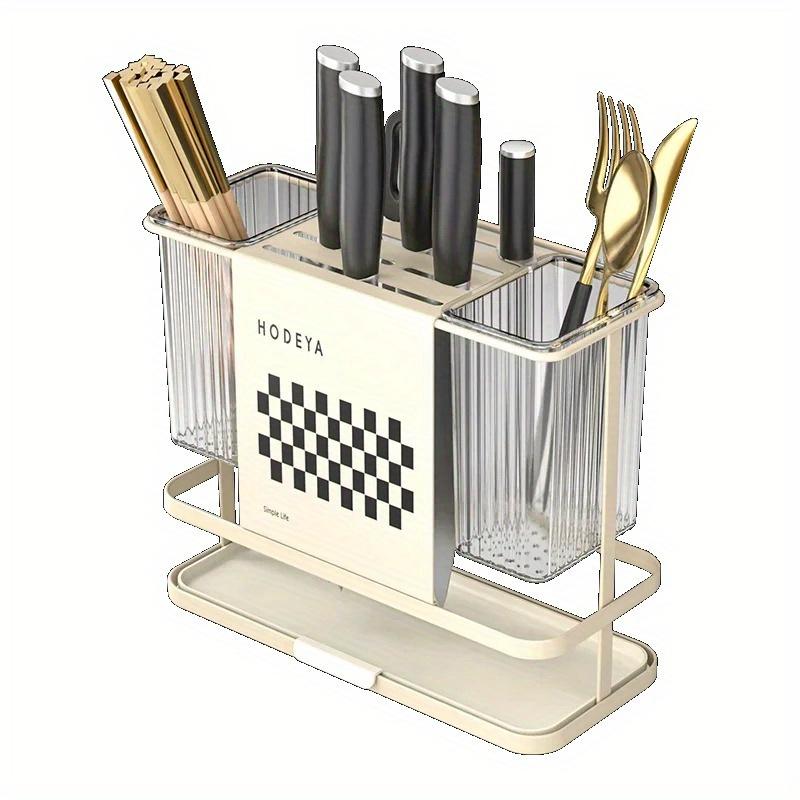 1PC Multi Functional Kitchen Storage Rack, Where Chopsticks, Knives, Forks, and Spoons Can Be Stored Uniformly