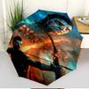 Avatar Print Automatic Open Close Umbrella, Portable Foldable Umbrella, for Outdoor Commute Camping Trip, Ideal Birthday Gift