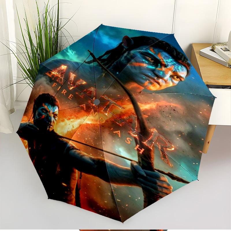 Avatar Print Automatic Open Close Umbrella, Portable Foldable Umbrella, for Outdoor Commute Camping Trip, Ideal Birthday Gift
