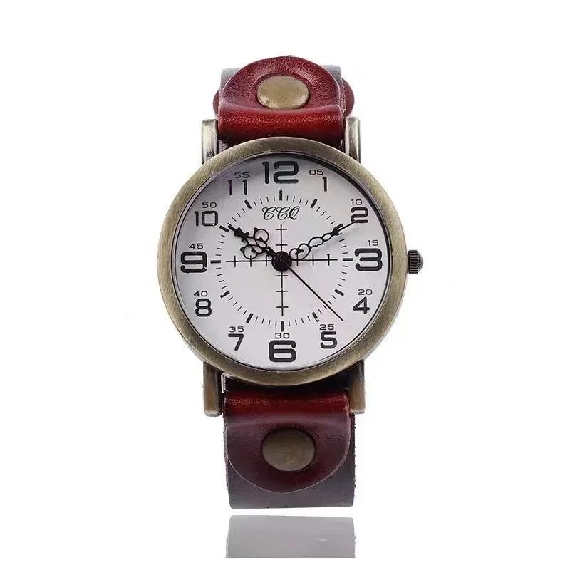 Neutral Retro Belt Digital Ladies Casual Watch Popular Sale Quartz Wristwatch From Mainland China No Brand Designated Buckle