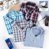 Men's Short Sleeve Pure Cotton Plaid Shirt - Casual and Business Style