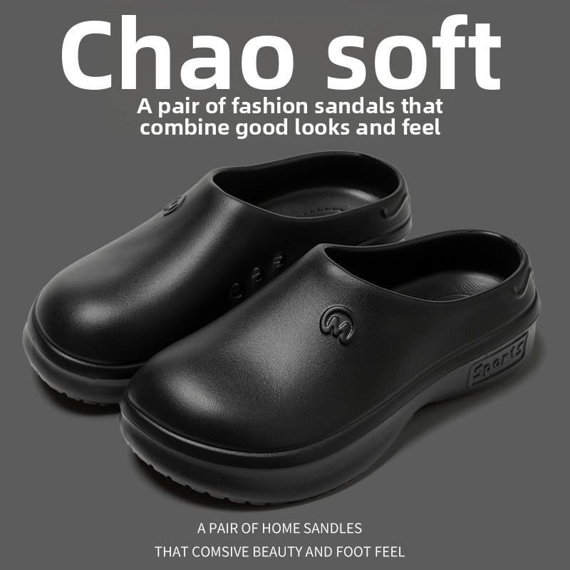 Chaussures à trous en EVA, sandales d'été à semelles épaisses et à bouts mignons pour femmes en été