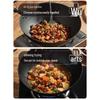 COOKER KING Hand-Cast Non-Coated Cast Iron Flat Wok
