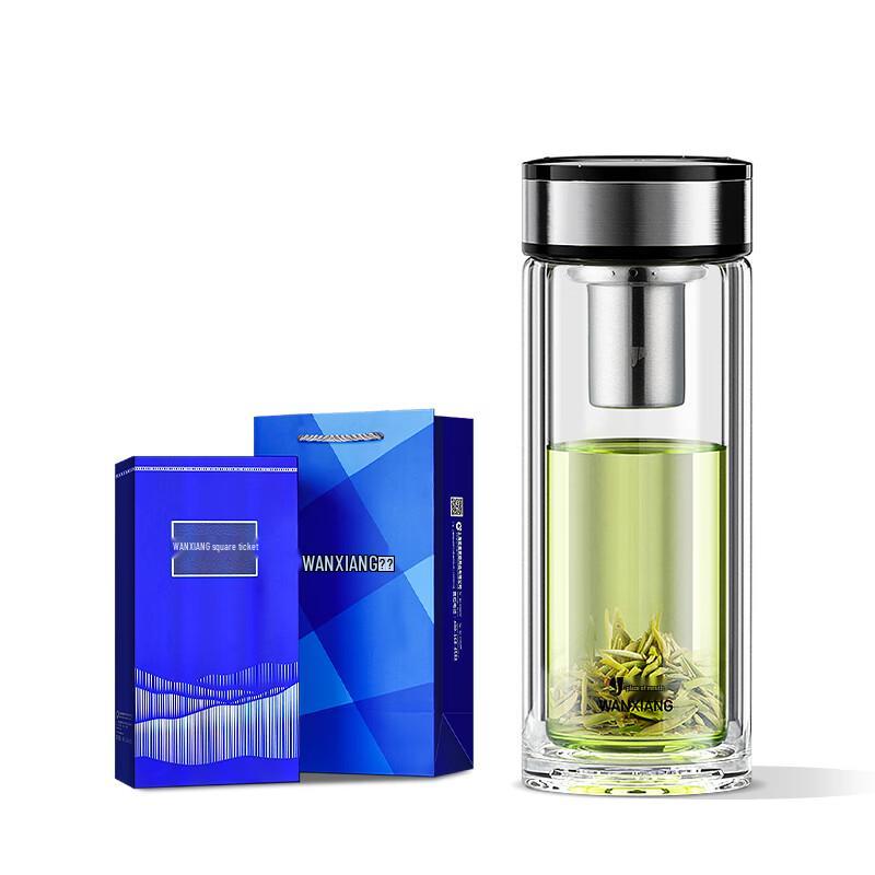 Portable Double-Layer Borosilicate Glass Tea Bottle