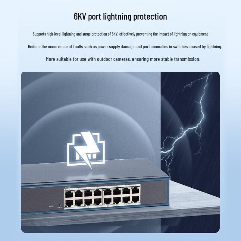 HIKVISION 16-Port Gigabit Cloud Managed Network Switch CN plug (adapter included)