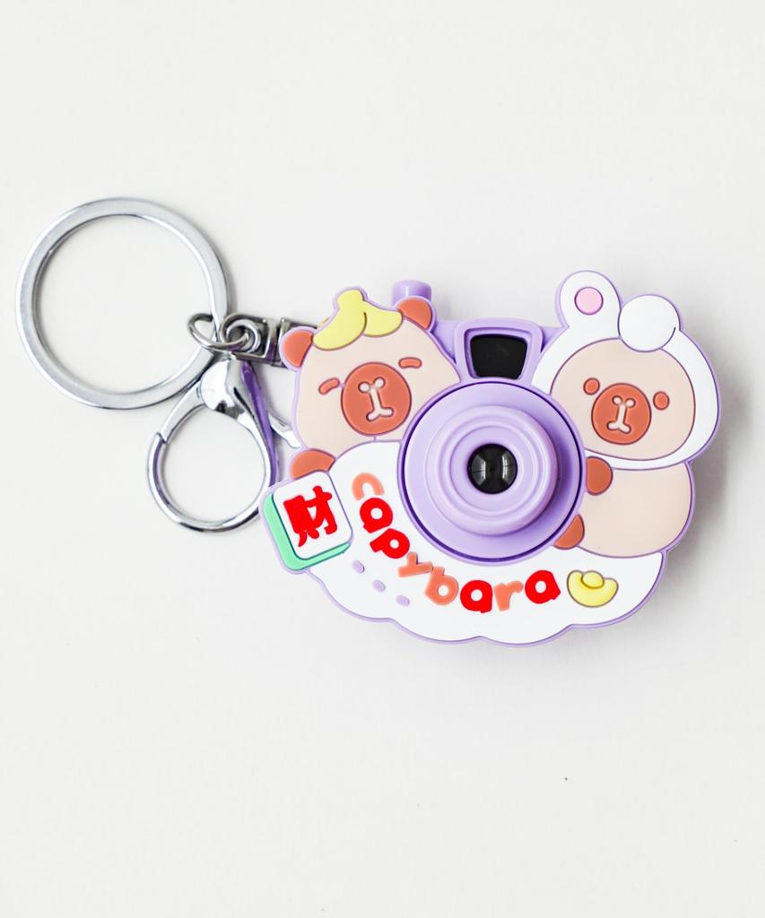 WEGO Colorful Capybara Toy Camera Cute School Present for Size Purple Keychain, Gift, Women, F,