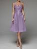 2021 Frühling/Sommer Damen Europäisches & Amerikanisches Besticktes Ärmelloses Sexy Langes Abendkleid