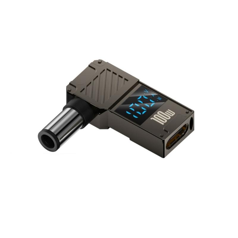 USB C auf Gleichstrom 100W PD Typ C Buchse auf Stecker Verbinder Mit Digitalanzeige für Monitore Spannungen Strom Leistung