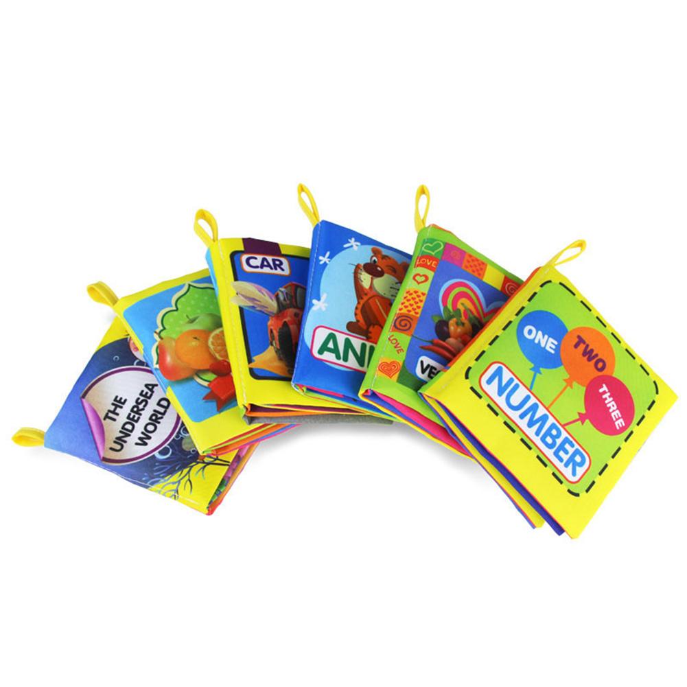 Early Education Toy English Palm Book Animal Digital Shape Recognition Green Cloth Book Gift