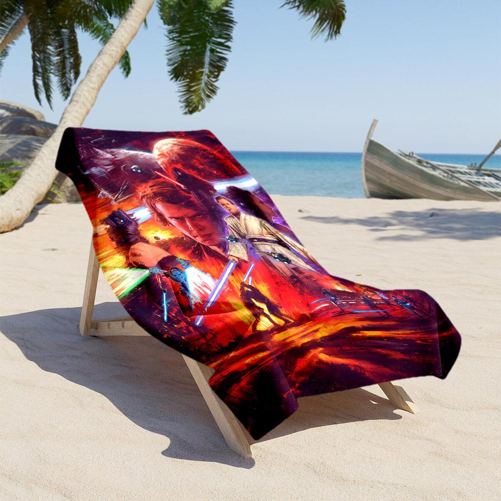Star Wars Beach Towel Super Soft Absorbent Comfortable Lightweight Portable for Swimming,Beach,Camping, Travel, Beach Accessories,Gym