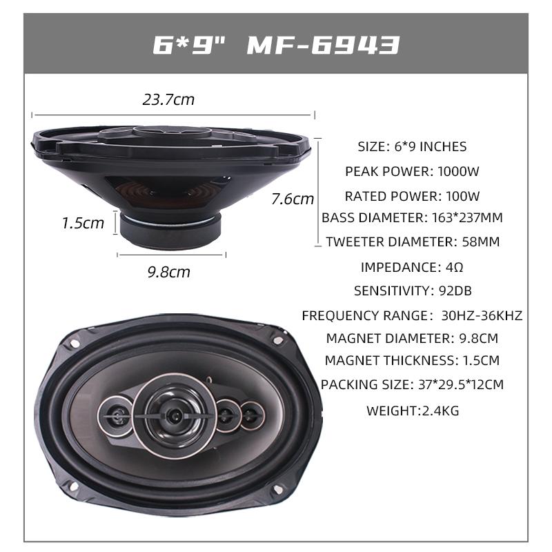 2pcs 4/5/6/6*9 Inch HiFi Coaxial Car Speakers Vehicle Door Auto Audio Music Stereo Full Range Frequency Automotive Speakers