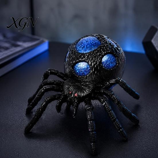 Halloween Party Dekoration 1/4 Stück Glitzer Spinne Quetschspielzeug, Stressabbau Realistisches Gruseliges Gadget Fake Scherzartikel Tragbarer Linderer