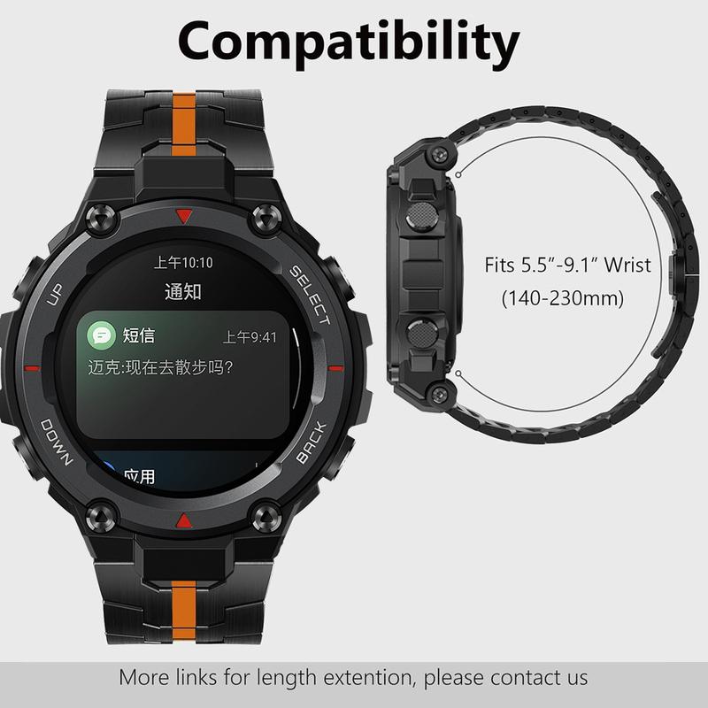 Luxucy Stianless Steel Strap For Amazfit T-rex 3/2 Trex Pro Watch Metal Band Correa For Huami Amazfti TRex Watchband Accessories