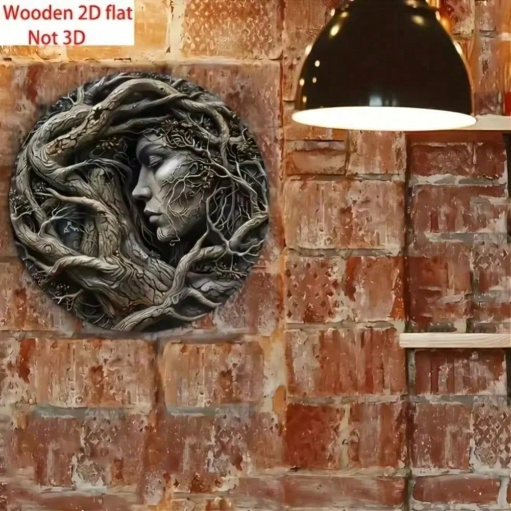 Arte da Parete in Metallo Decorazione Albero della Vita Boho per Soggiorno Pittura Fatta a Mano Vivace