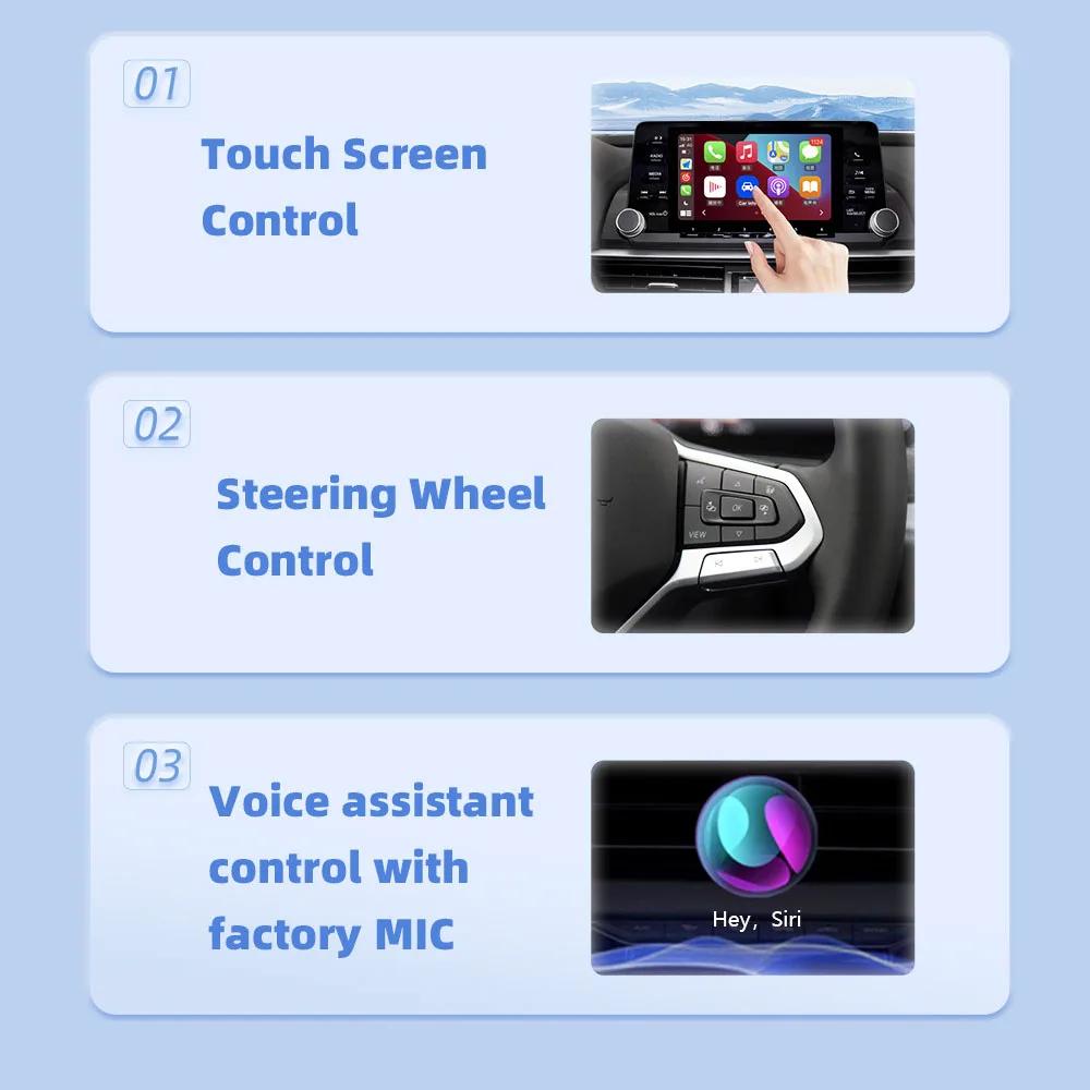 New RGB Mini CarPlay AI Box for Apple Carplay Wireless Adapter Car OEM Wired CarPlay To Wireless USB Dongle Plug and Play