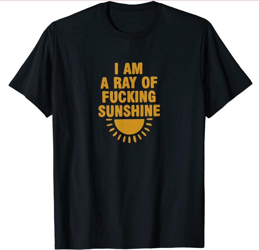 I Am A Ray of Fuckng Sunshine Funny T Shirt S