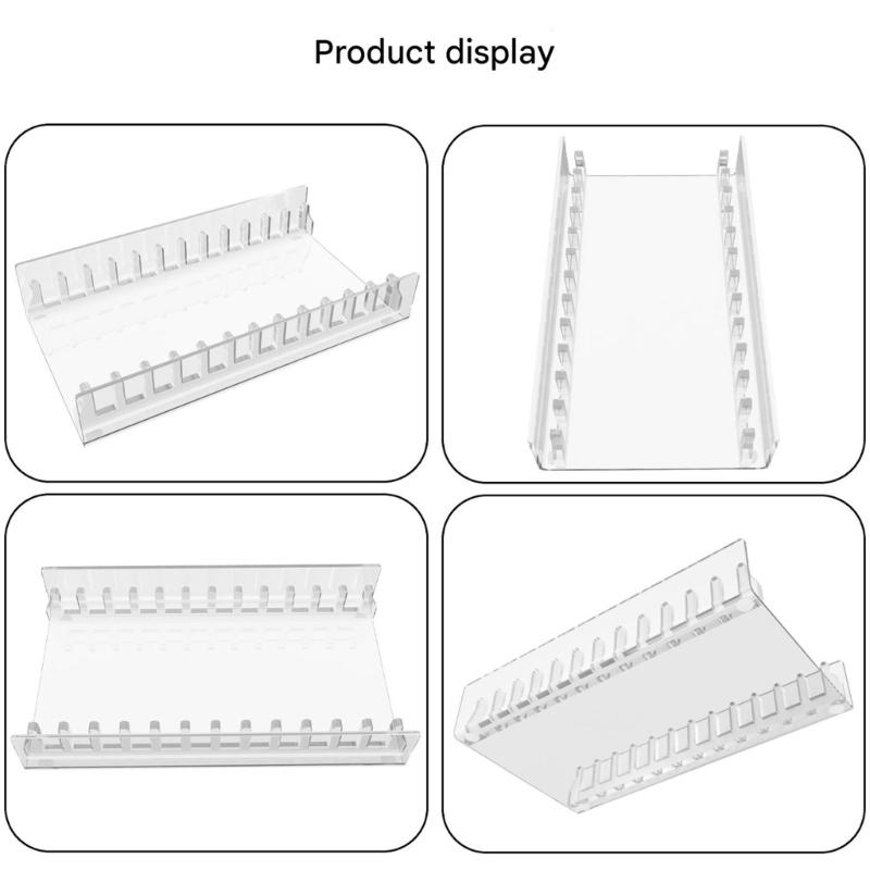 Clear Acrylic Display Stand For Console Disks Game Case Holds 12 Titles Space Saving Design