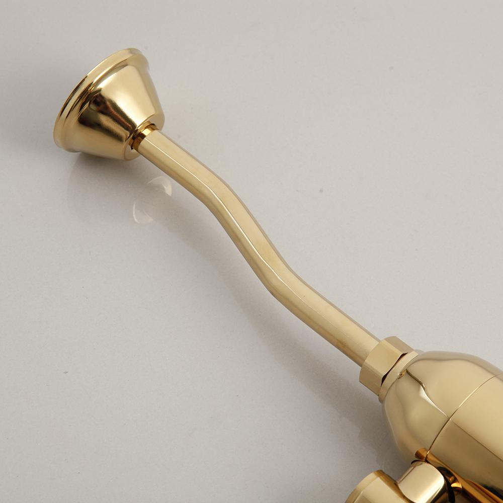 Rubinetto per Urinatoio Automatico Oro Moderno con Sensore e Valvola di Scarico Automatica, Rubinetto a Parete Touch per Bagni di Hotel